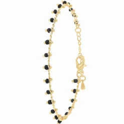 Bracelet Femme Angèle M B2502-NOIR - Métal Doré