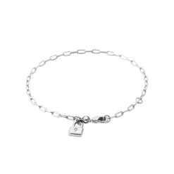 Bracelet femme argent cadenas Maison de la Bijouterie VW35YUZV