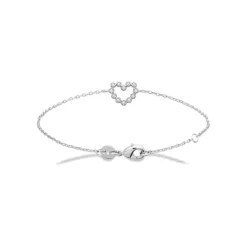 Bracelet femme argent cœur oxyde de zirconium Maison de la Bijouterie VW36Y4ZV