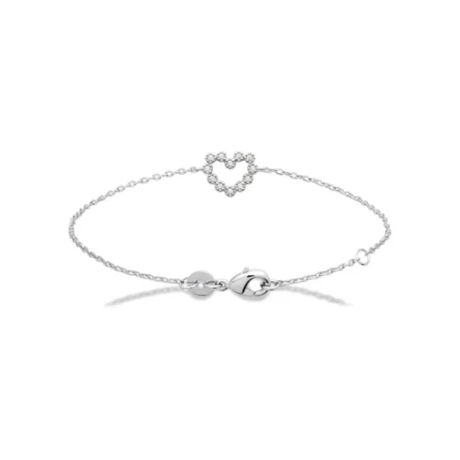 Bracelet femme argent cœur oxyde de zirconium Maison de la Bijouterie VW36Y4ZV