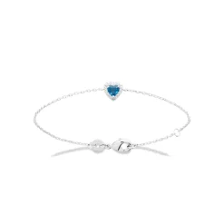 Bracelet femme argent cœur bleu Maison de la Bijouterie VW3UVWZV