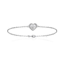Bracelet femme argent cœur Maison de la Bijouterie VW30YUZV