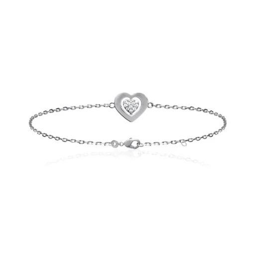 Bracelet femme argent cœur Maison de la Bijouterie VW30YUZV