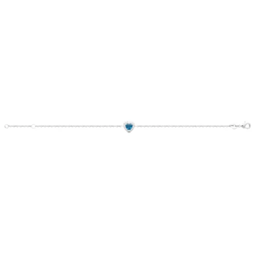 Bracelet femme argent cœur bleu Maison de la Bijouterie VW3UVWZV
