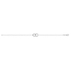 Bracelet femme argent double anneau oxydes Maison de la Bijouterie VW3VU0ZV