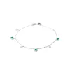 Bracelet femme argent fantaisie pierres vertes Maison de la Bijouterie VW3W46ZV