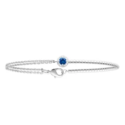 Bracelet femme argent fantaisie pierre bleue Maison de la Bijouterie VW3U4ZZV