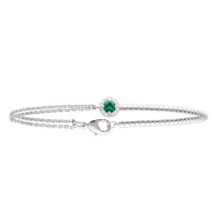 Bracelet femme argent fantaisie pierre verte Maison de la Bijouterie VW3U40ZV