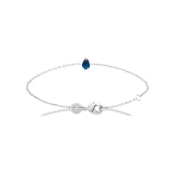 Bracelet femme argent oxyde de zirconium bleue Maison de la Bijouterie VW3UW5ZV