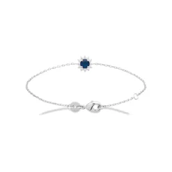 Bracelet femme argent pierre bleue nuit Maison de la Bijouterie VW3UW0ZV