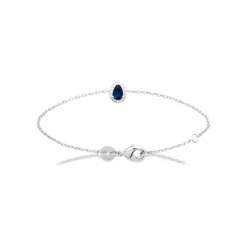 Bracelet femme argent pierre goutte bleue Maison de la Bijouterie VW3UUZZV Argent