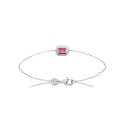 Bracelet femme argent pierre rose Maison de la Bijouterie VW3W05ZV