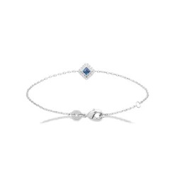 Bracelet femme argent pierre bleue Maison de la Bijouterie VW3UV5ZV