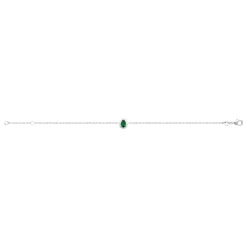 Bracelet femme argent pierre goutte verte Maison de la Bijouterie VW3UUYZV