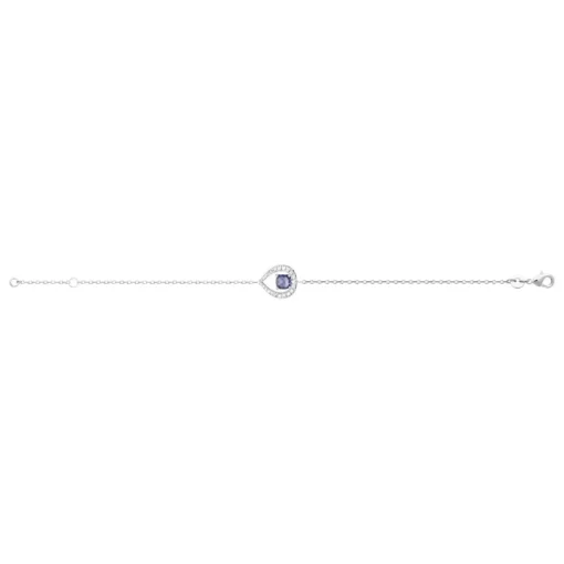 Bracelet femme argent pierre violette Maison de la Bijouterie VW3YWUZV