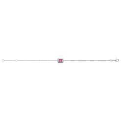 Bracelet femme argent pierre rose Maison de la Bijouterie VW3W05ZV