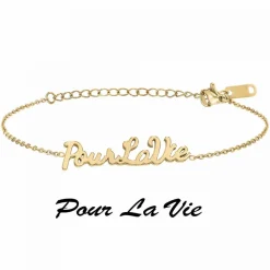 Bracelet Femme Athème - B2694-DORE-POURLAVIE Acier Doré
