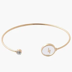 Bracelet Femme Balaboosté Manchette Fine Avec Strass Et Piece Avec Incrustation - 3502456532830 Métal Doré