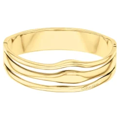 Bracelet Femme Calvin Klein Bijoux CK Wavy Sculptural - 35000719 Acier Doré