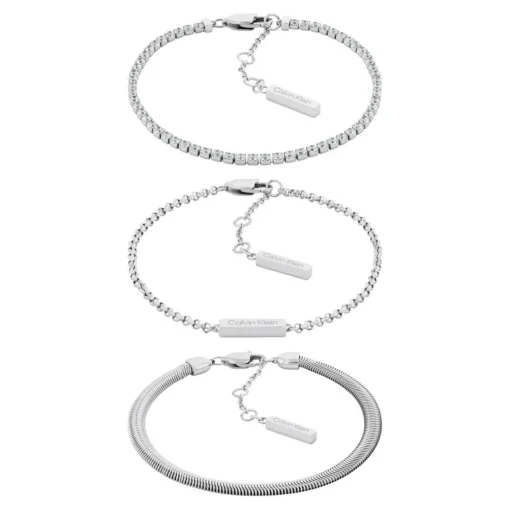 Bracelet Femme Calvin Klein Bijoux Ck Trio - 35000796 Acier Argent