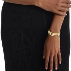 Bracelet Femme Calvin Klein Bijoux CK Wavy Sculptural - 35000719 Acier Doré