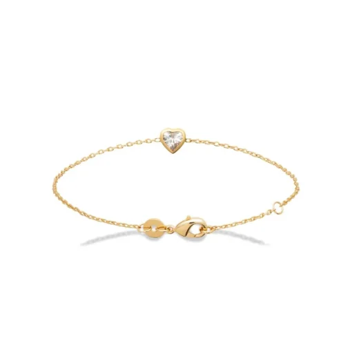 Bracelet femme cœur oxyde zirconium plaqué or Maison de la Bijouterie UWZZV0ZV