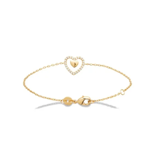 Bracelet femme cœur oxyde plaqué or Maison de la Bijouterie UW3U60ZV