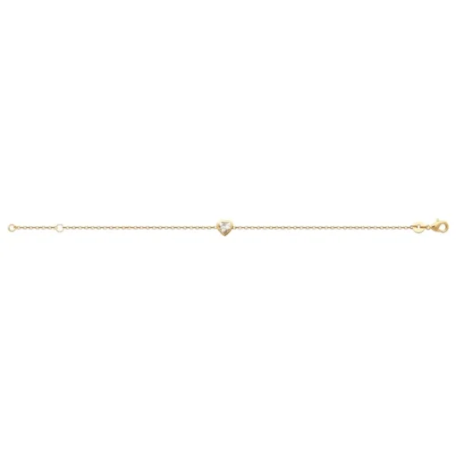Bracelet femme cœur oxyde zirconium plaqué or Maison de la Bijouterie UWZZV0ZV