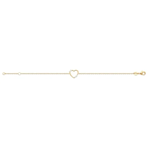 Bracelet femme cœur oxyde plaqué or Maison de la Bijouterie UW3U6YZV