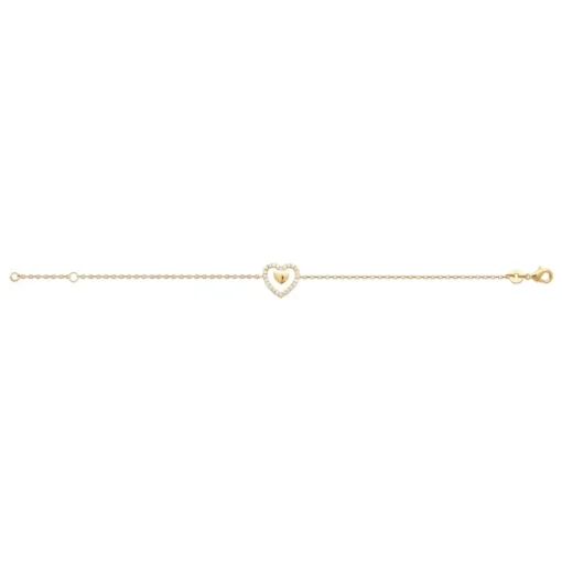 Bracelet femme cœur oxyde plaqué or Maison de la Bijouterie UW3U60ZV