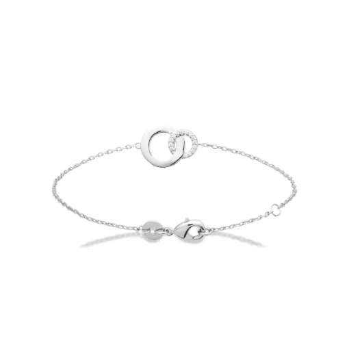 Bracelet femme double anneau oxyde de zirconium Maison de la Bijouterie VW3U3YZV