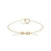 Bracelet femme double cœur plaqué or Maison de la Bijouterie UYY05ZZV