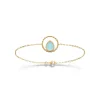 Bracelet femme fantaisie agate bleue plaqué or Maison de la Bijouterie UW3YU3ZV