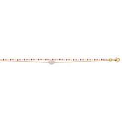 Bracelet femme fantaisie quartz rose plaqué or Maison de la Bijouterie UW3Y3WZV