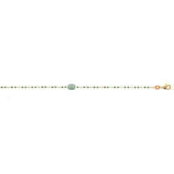 Bracelet femme fantaisie quartzite vert plaqué or Maison de la Bijouterie UW3Y36ZV