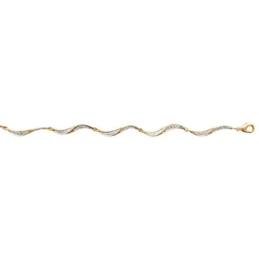 Bracelet femme fantaisie oxydes de zirconium plaqué or Maison de la Bijouterie YU006YZV