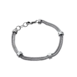 Bracelet femme fantaisie acier argent Maison de la Bijouterie 3Z055VZU