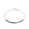 Bracelet femme fantaisie sodalites bleues plaqué or Maison de la Bijouterie UW3VW6ZV