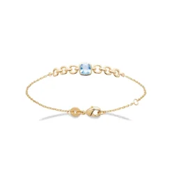 Bracelet femme fantaisie pierre bleue plaqué or Maison de la Bijouterie UW3WUYZV