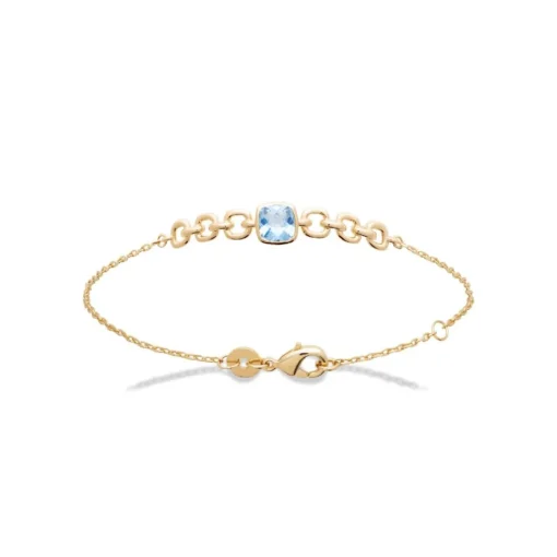 Bracelet femme fantaisie pierre bleue plaqué or Maison de la Bijouterie UW3WUYZV