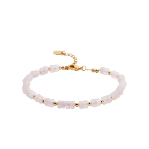 Bracelet femme fantaisie quartz rose plaqué or Maison de la Bijouterie UW34YWZV
