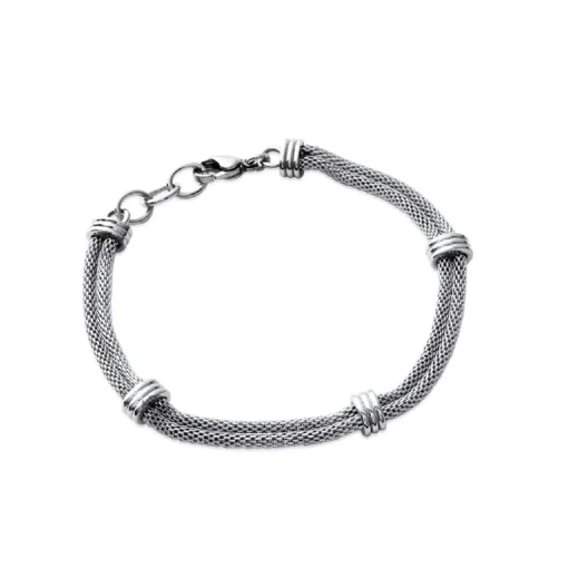 Bracelet femme fantaisie acier argent Maison de la Bijouterie 3Z055VZU