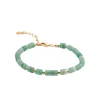 Bracelet femme fantaisie quartzite vert plaqué or Maison de la Bijouterie UW34Y5ZV