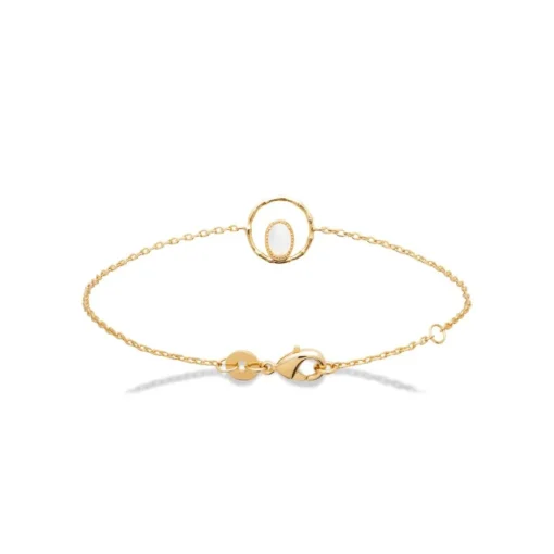 Bracelet femme fantaisie pierre de lune plaqué or Maison de la Bijouterie UW33Y3ZV