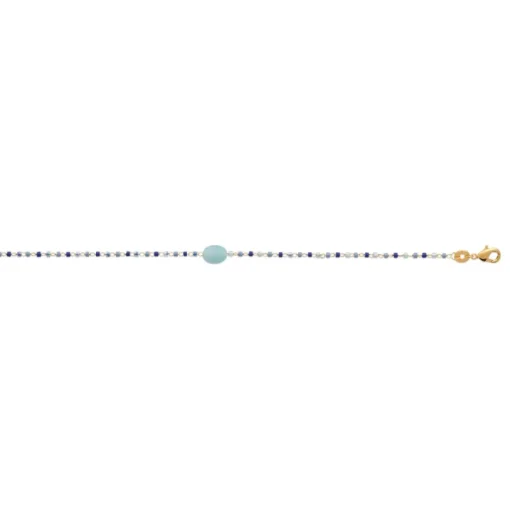 Bracelet femme fantaisie amazonite plaqué or Maison de la Bijouterie UW3Y4YZV