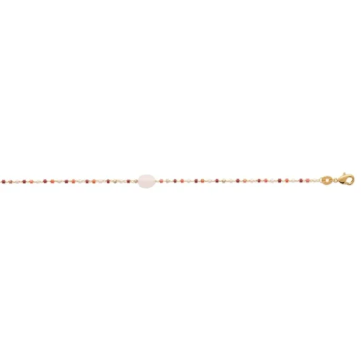 Bracelet femme fantaisie quartz rose plaqué or Maison de la Bijouterie UW3Y3VZV