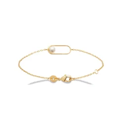 Bracelet femme fantaisie perle d'imitation plaqué or Maison de la Bijouterie UW3VWVZV