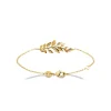 Bracelet femme fantaisie feuille plaqué or Maison de la Bijouterie UYY03YZV