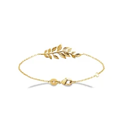 Bracelet femme fantaisie feuille plaqué or Maison de la Bijouterie UYY03YZV