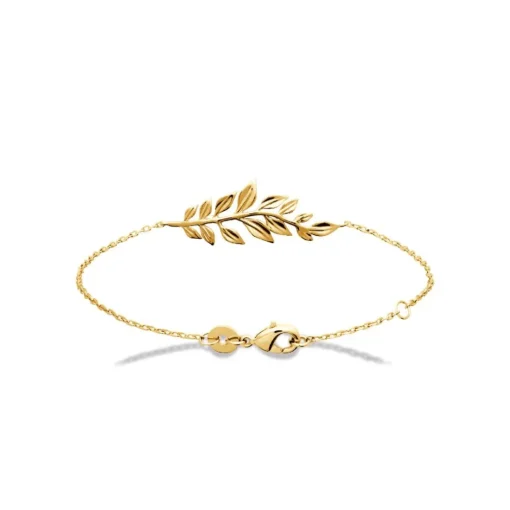 Bracelet femme fantaisie feuille plaqué or Maison de la Bijouterie UYY03YZV